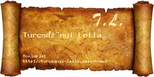 Turcsányi Leila névjegykártya