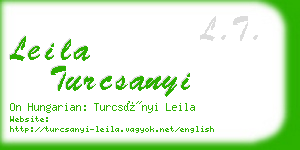 leila turcsanyi business card